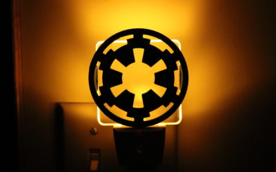 DIY 3D Printed Star Wars Evil Empire Logo Night Light Design