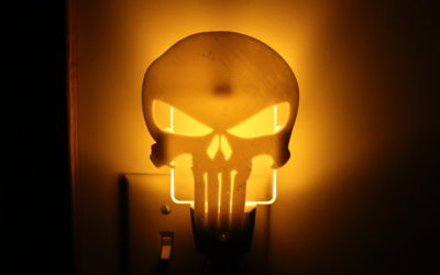 DIY 3D Printed Punisher Logo Night Light