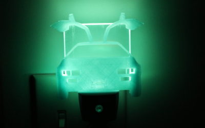 DIY 3D Printed DeLorean Night Light Design
